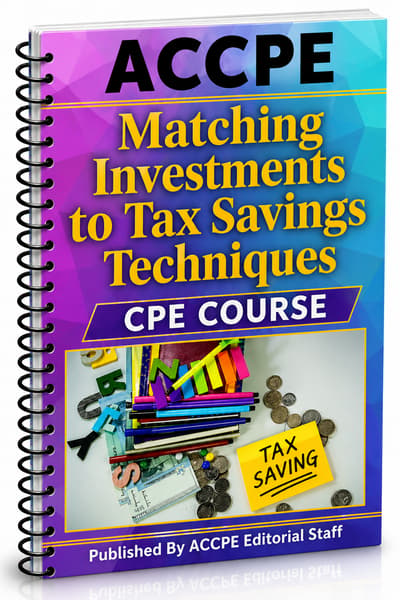 What does Matching Investment to Tax Saving Techniques 2025 cover for CPAs and tax professionals?